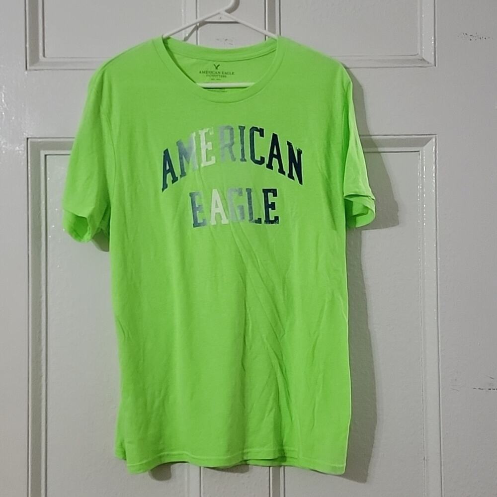 Men's Green American Eagle Tee Sz Lg